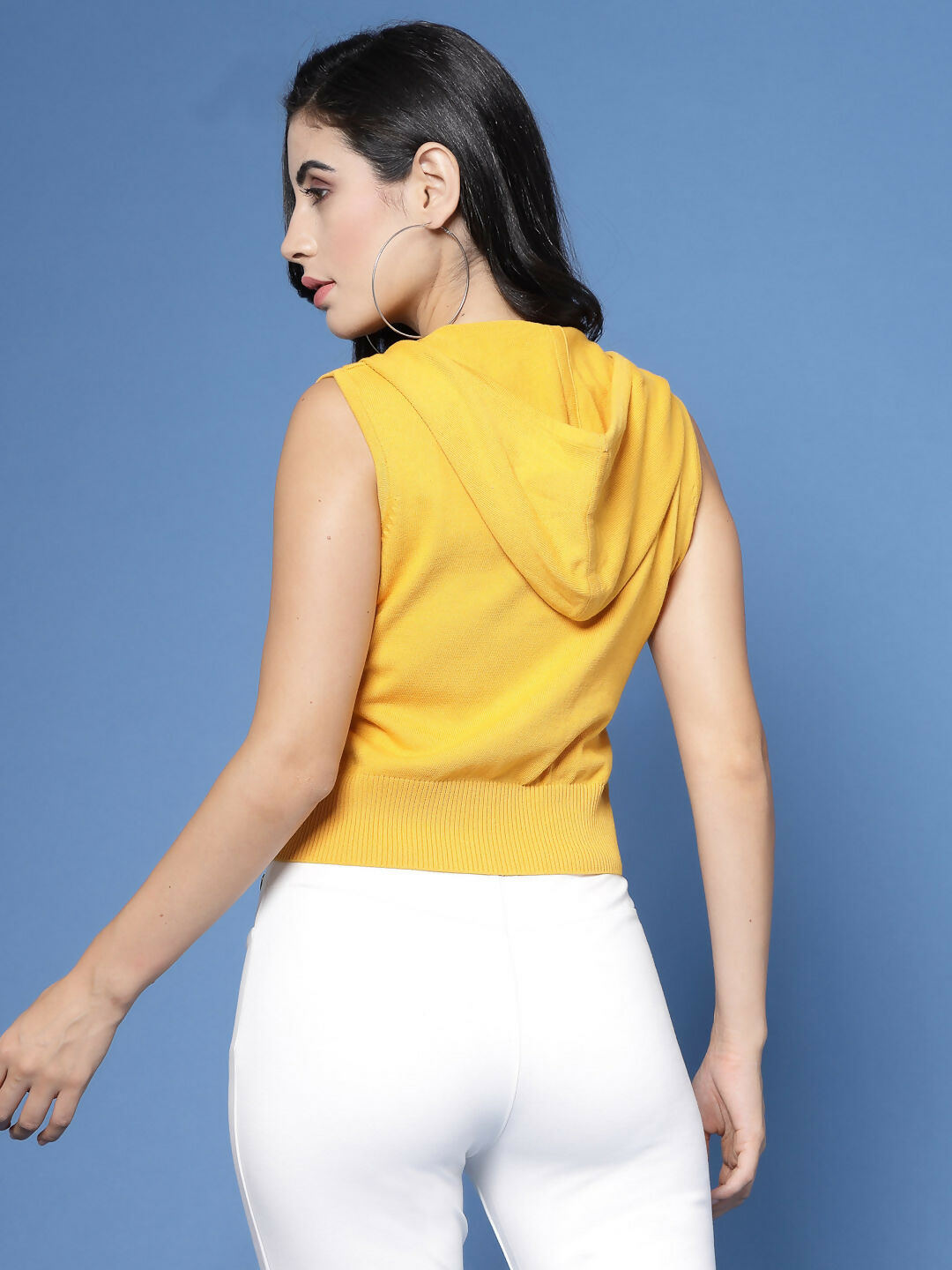 Women Winter Mustard Cotton Cardigan - Wool Trees | Grocsy