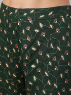Aks Women Ethnic Motifs Printed Angrakha Kurta with Trousers | Grocsy