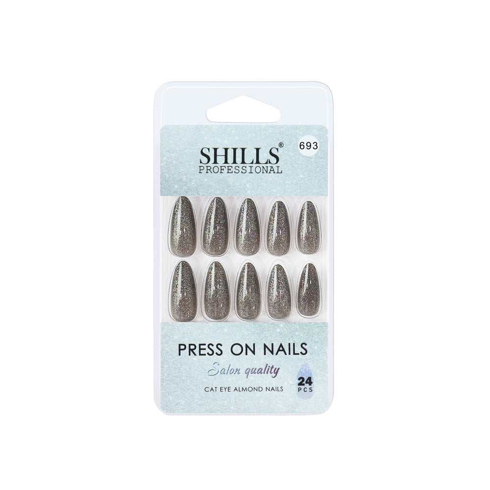 Shills Professional Reusable Press On Nails Log Almond - SPN693 | Grocsy