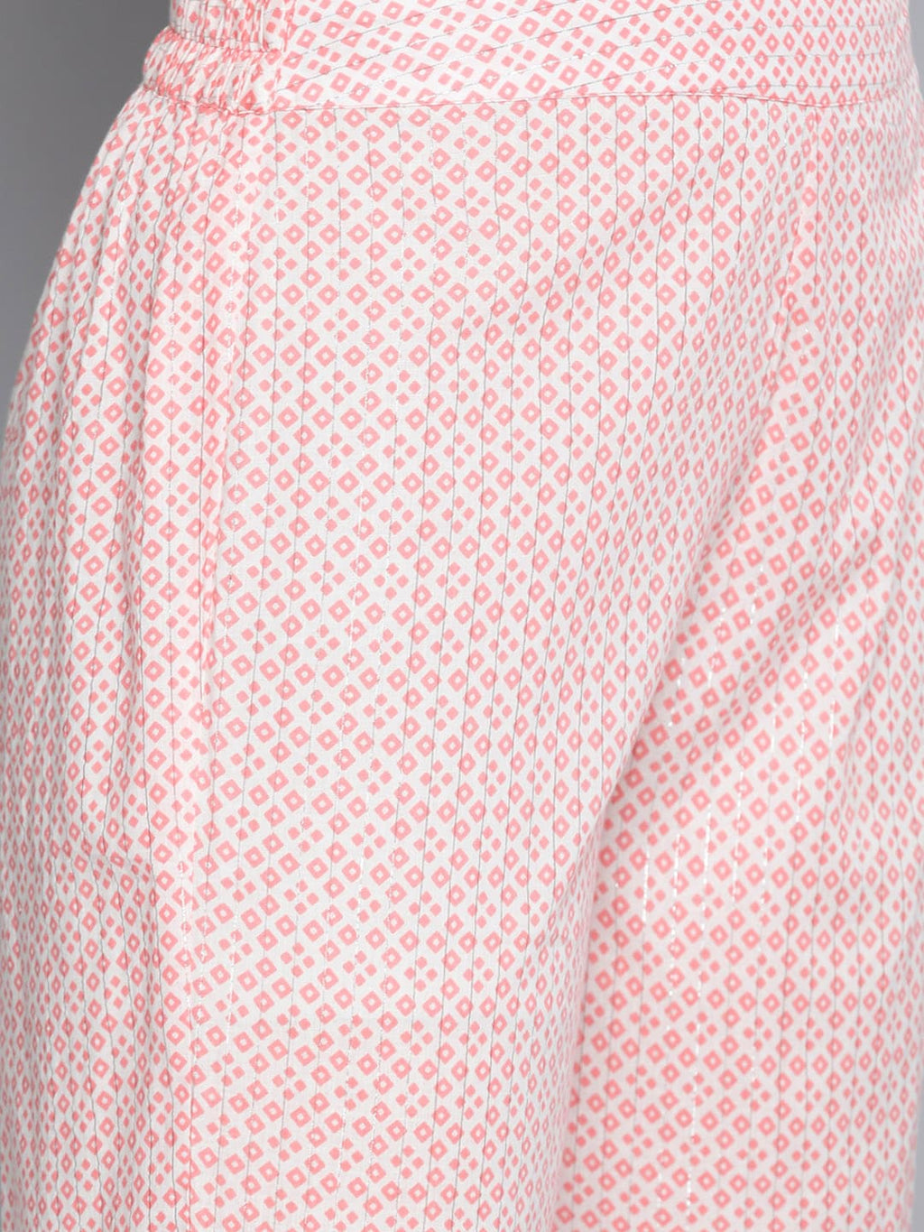 HERE&NOW Women Pink Floral Printed Pure Cotton Kurta with Palazzos & With Dupatta | Grocsy