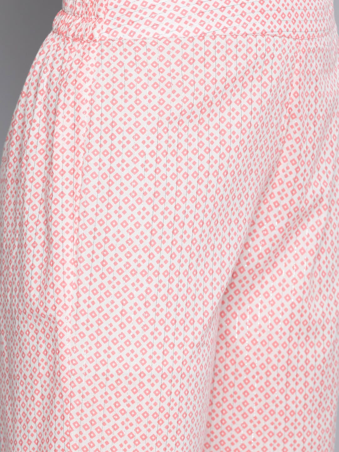 HERE&NOW Women Pink Floral Printed Pure Cotton Kurta with Palazzos & With Dupatta | Grocsy