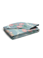 AEROHAVEN Premium Blue & Pink Ethnic Motifs Cotton 300 TC King Bedsheet & 2 Pillow Covers | Grocsy