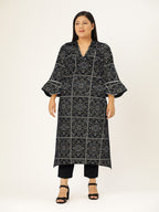 Sangria Women Black New Neckline Kurta | Grocsy