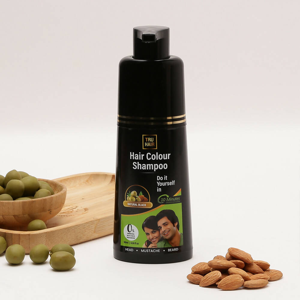 Tru Hair & Skin Black Colour Shampoo | Grocsy
