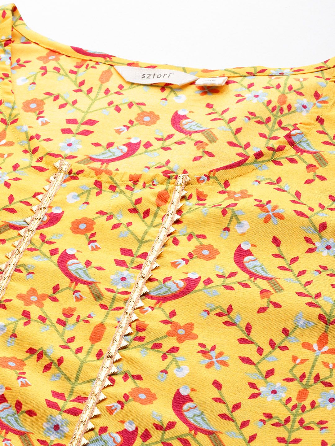 Sztori Plus Size Ethnic Motifs Printed Kurta with Palazzos & Dupatta | Grocsy