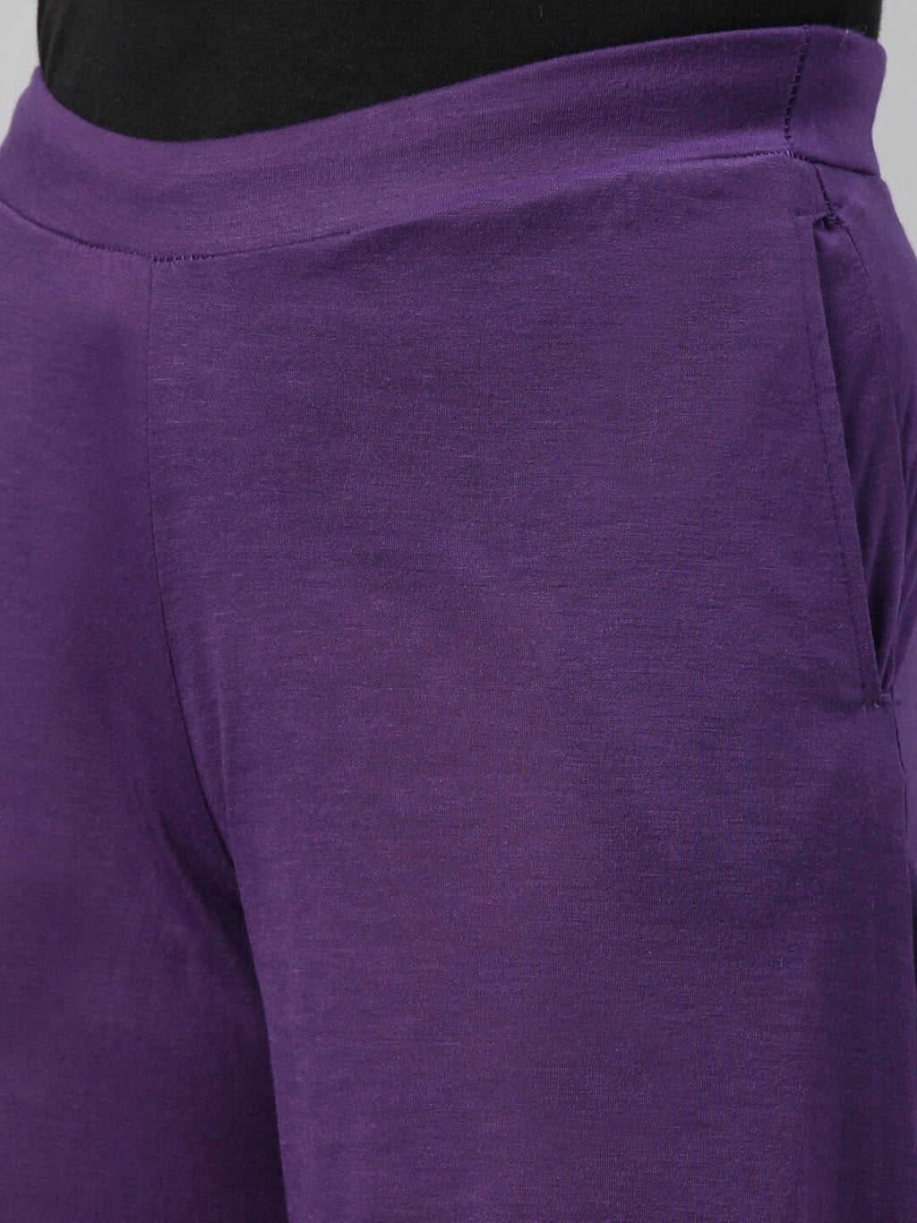 Souchii Women Purple Knitted Palazzos | Grocsy
