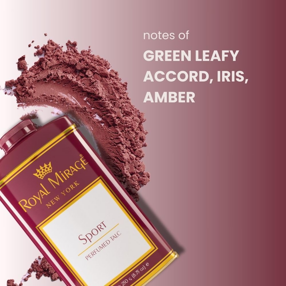 Royal Mirage Sport Perfumed Talc | Grocsy