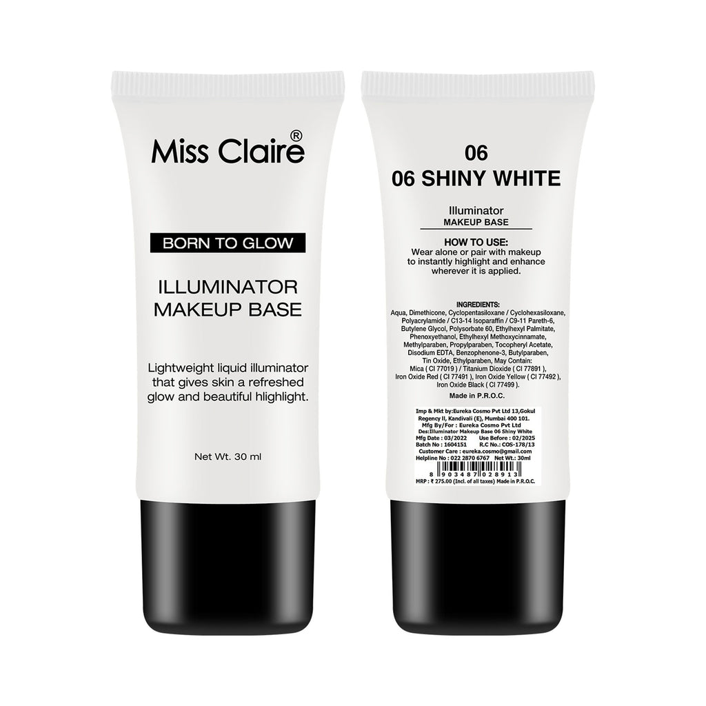 Miss Claire Illuminator Makeup Base - 06 Shiny White | Grocsy