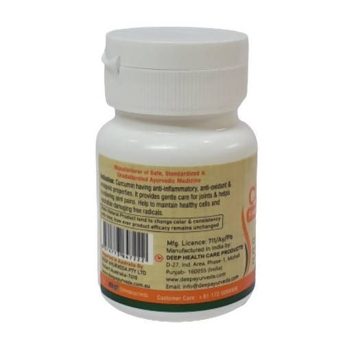 Deep Ayurveda Curcumin 500mg Veg Capsules | Grocsy