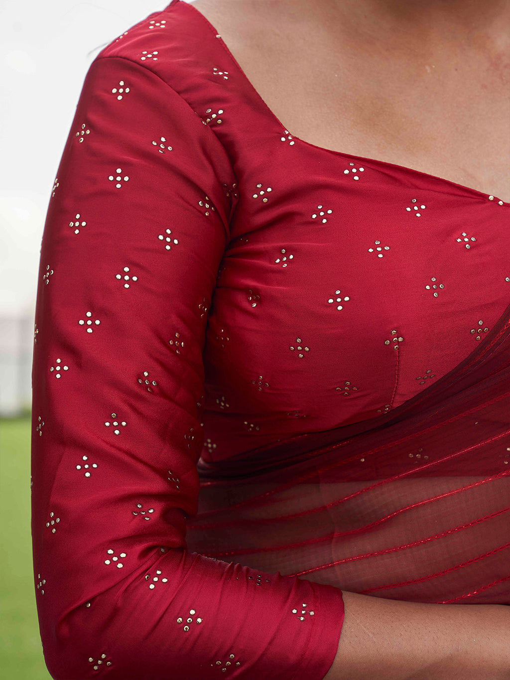 Tikhi Imli Striped Ready to Wear Saree | Grocsy