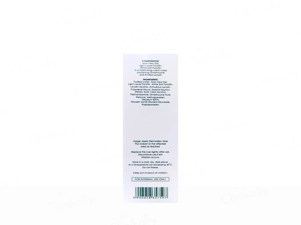 Dermadew Aloe Plus Moisturiser Cream | Grocsy