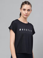 MKH Typography Printed Extended Sleeves Dri-FIT Relaxed Fit T-shirt | Grocsy