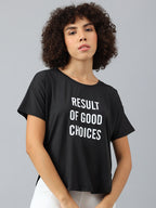 MKH Women Typography Printed Dri-FIT Sports T-shirt | Grocsy