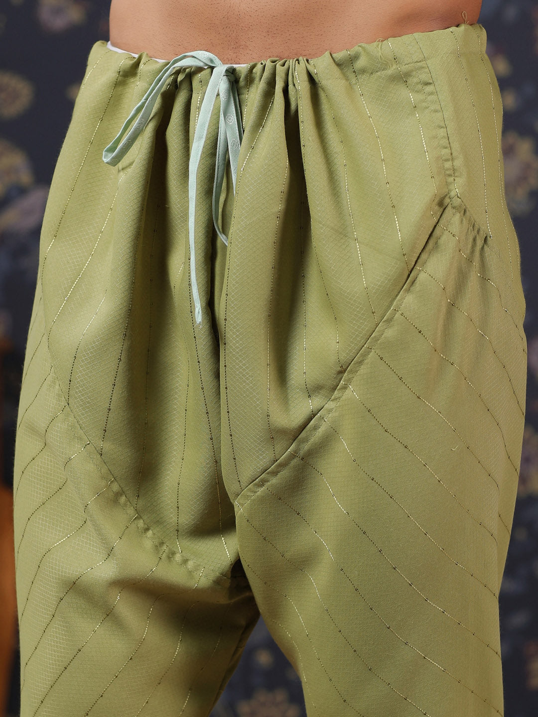 House of Pataudi Straight Kurta With Pyjamas & Embroidered Sequin Work Nehru Jacket | Grocsy