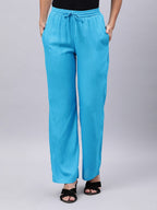 Souchii Blue Liva Ethnic Palazzos | Grocsy