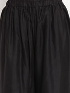TAG 7 Women Black Solid Flared Palazzos | Grocsy