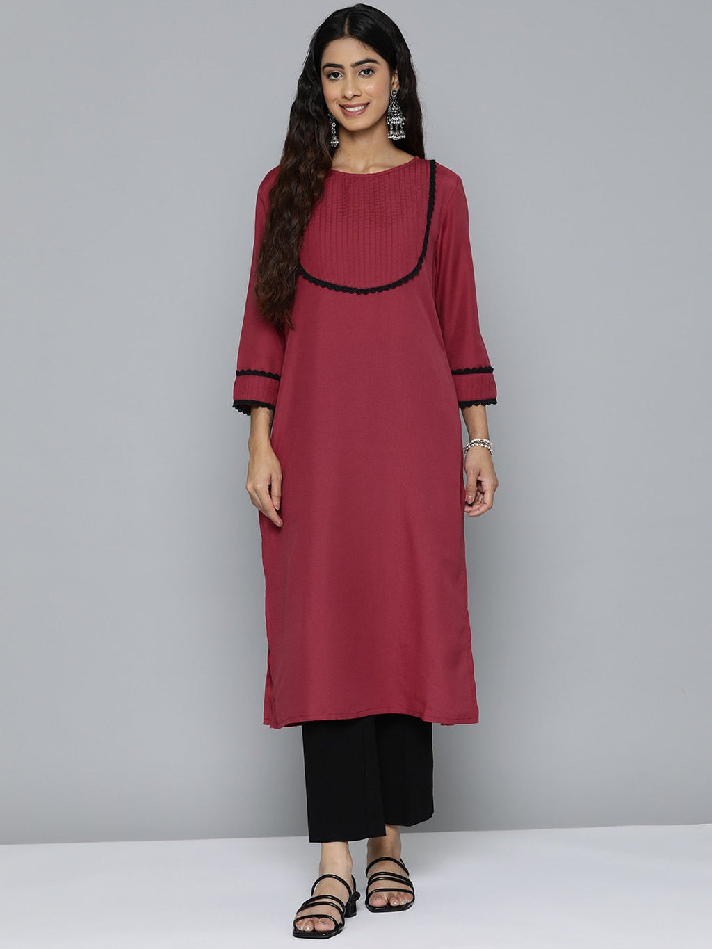 HERE&NOW Women Yoke Design Kurta | Grocsy