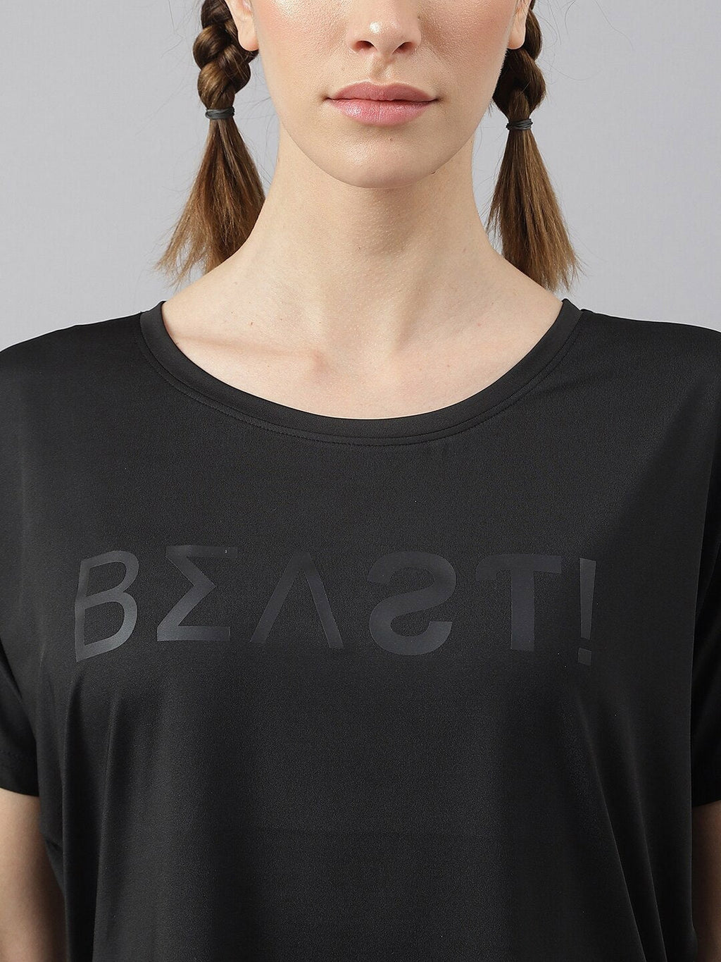 MKH Typography Printed Drop-Shoulder Sleeves Dri-FIT Sports T-shirt | Grocsy
