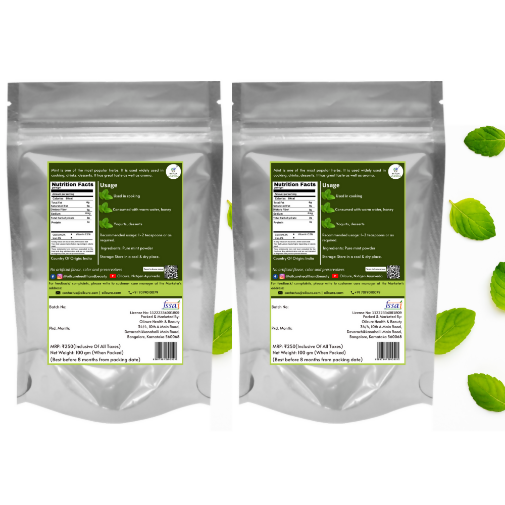Nxtgen Ayurveda Mint Powder (Pudina) | Grocsy