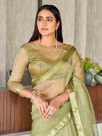 Tikhi Imli Sequinned Organza Saree | Grocsy