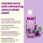 PLIX The Plant Fix Jamun Active Acne Regime With Cleanser & Body Wash For Women & Men | Grocsy