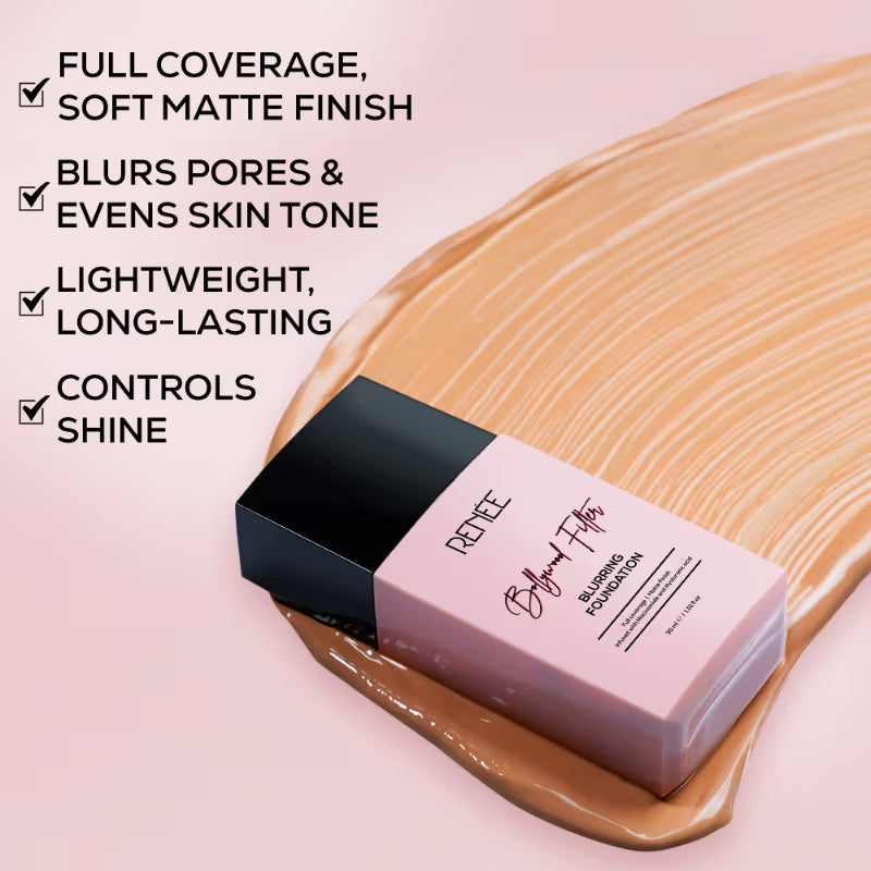RENEE Bollywood Filter Blurring Matte Finish Liquid Foundation - Hazel Hush | Grocsy