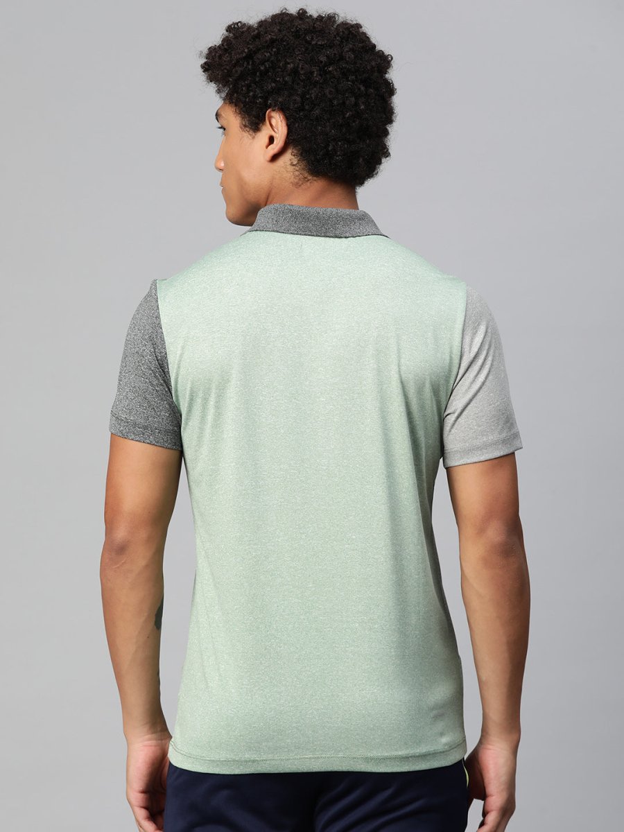 Alcis Colourblocked Polo Collar Anti Static Slim Fit T-shirt | Grocsy