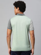 Alcis Colourblocked Polo Collar Anti Static Slim Fit T-shirt | Grocsy