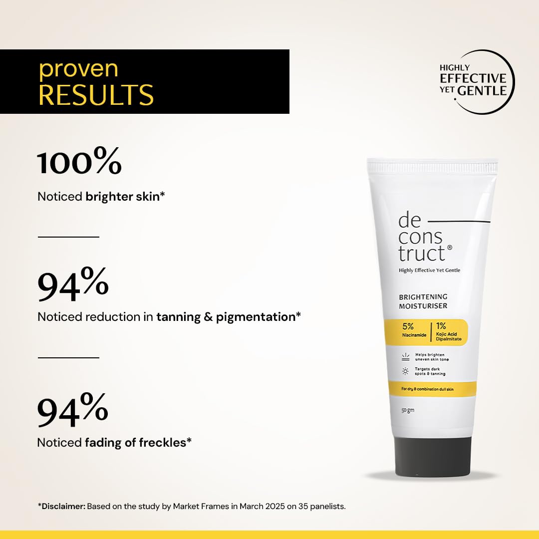 Deconstruct Niacinamide Brightening Face Moisturizer 5% Niacinamide + 1% Kojic Acid + 5% Vitamin C | Grocsy