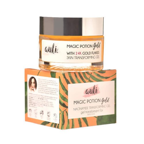 Auli Magic Potion Gold with 24k Gold Flakes - Skin Transforming Gel | Grocsy