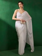 Sangria Embellished Pure Georgette Sarees | Grocsy