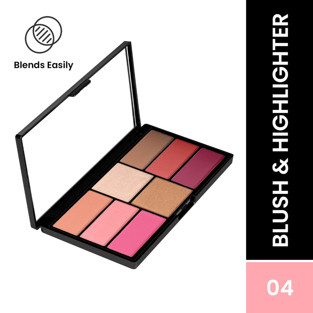 Swiss Beauty Pro Blush & Highlight - Shade 04 | Grocsy