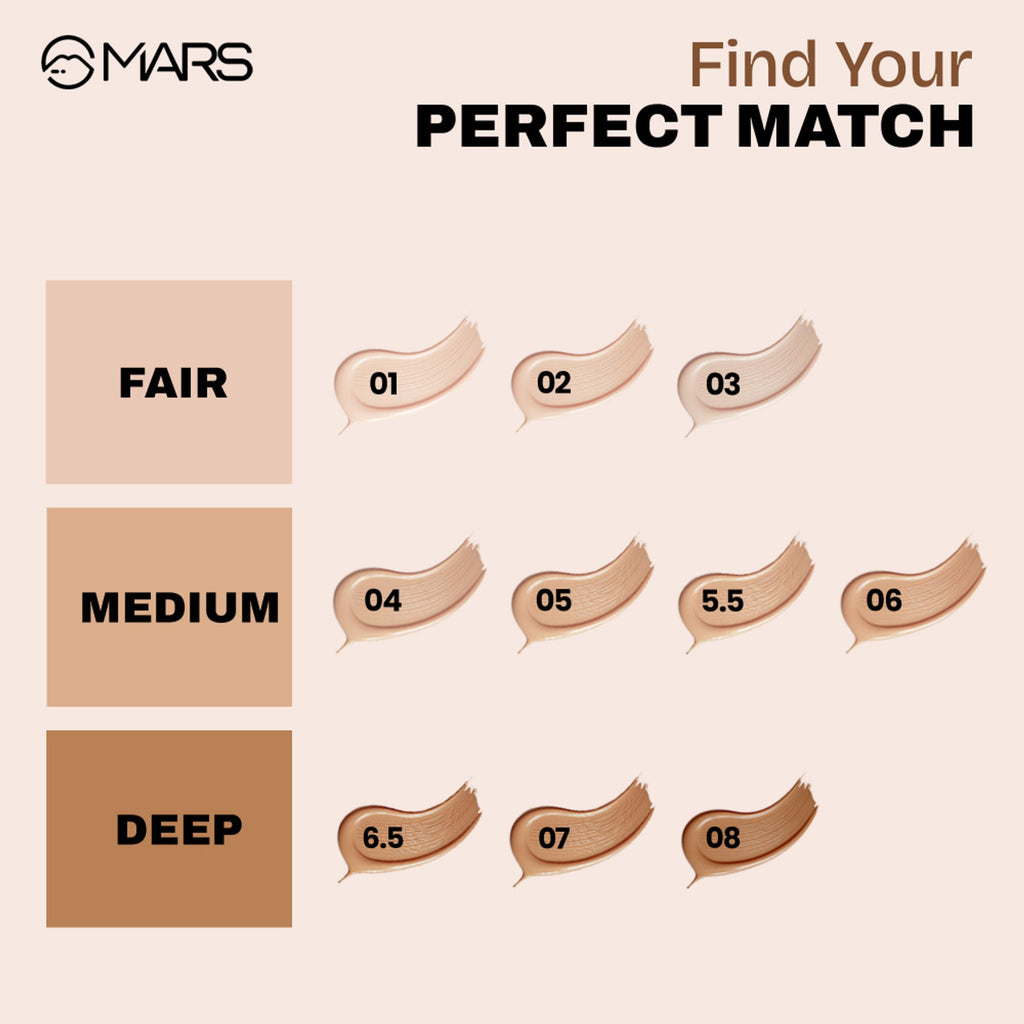 MARS Cosmetics SPF50 PA++++ High Coverage Liquid Foundation - 2 | Grocsy