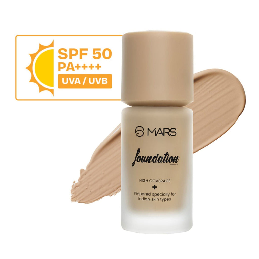 MARS Cosmetics SPF50 PA++++ High Coverage Liquid Foundation - 4 | Grocsy
