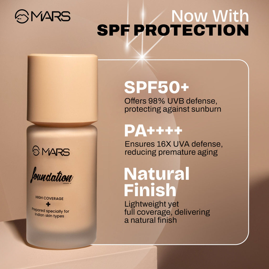 MARS Cosmetics SPF50 PA++++ High Coverage Liquid Foundation - 5 | Grocsy