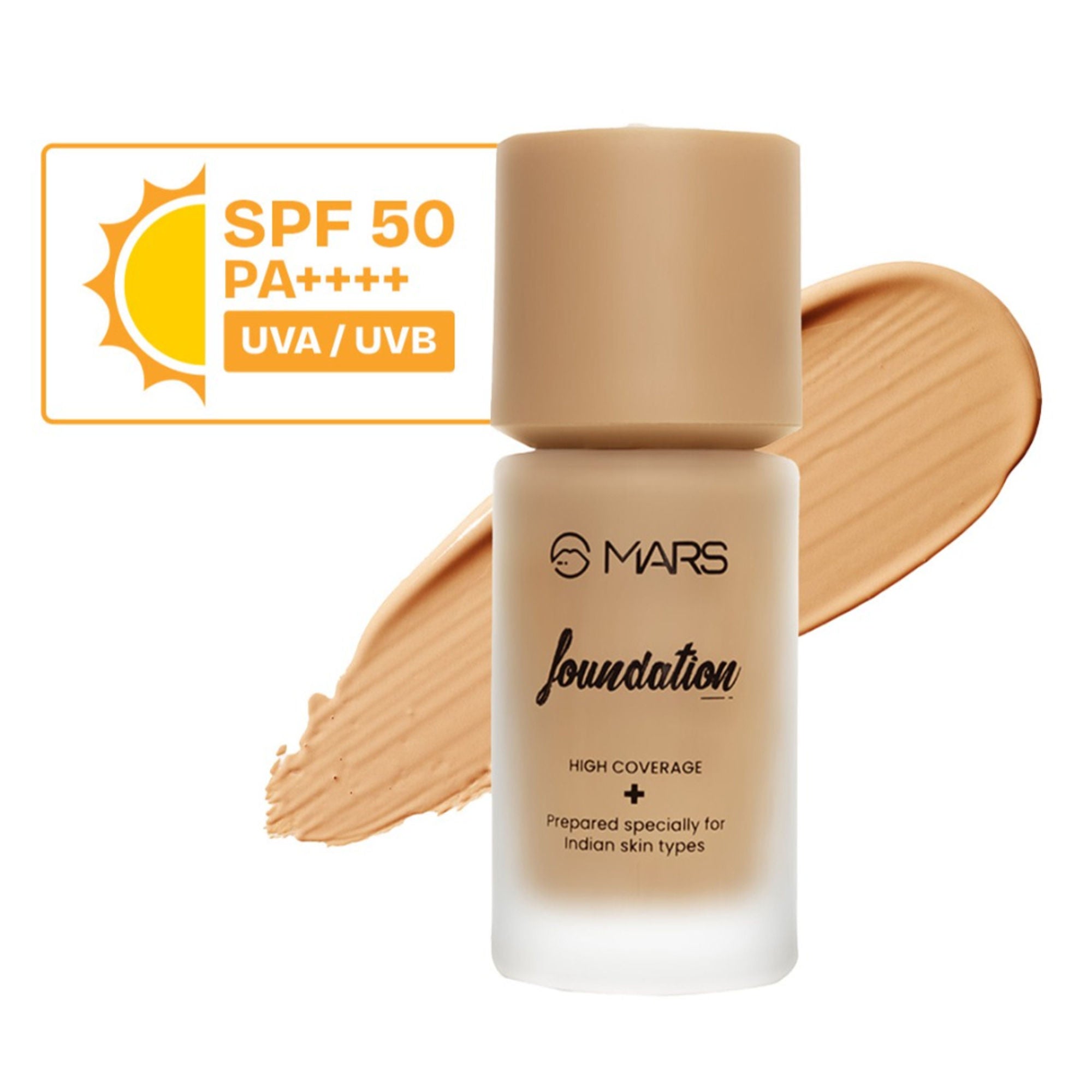 MARS Cosmetics SPF50 PA++++ High Coverage Liquid Foundation - 5.5 | Grocsy