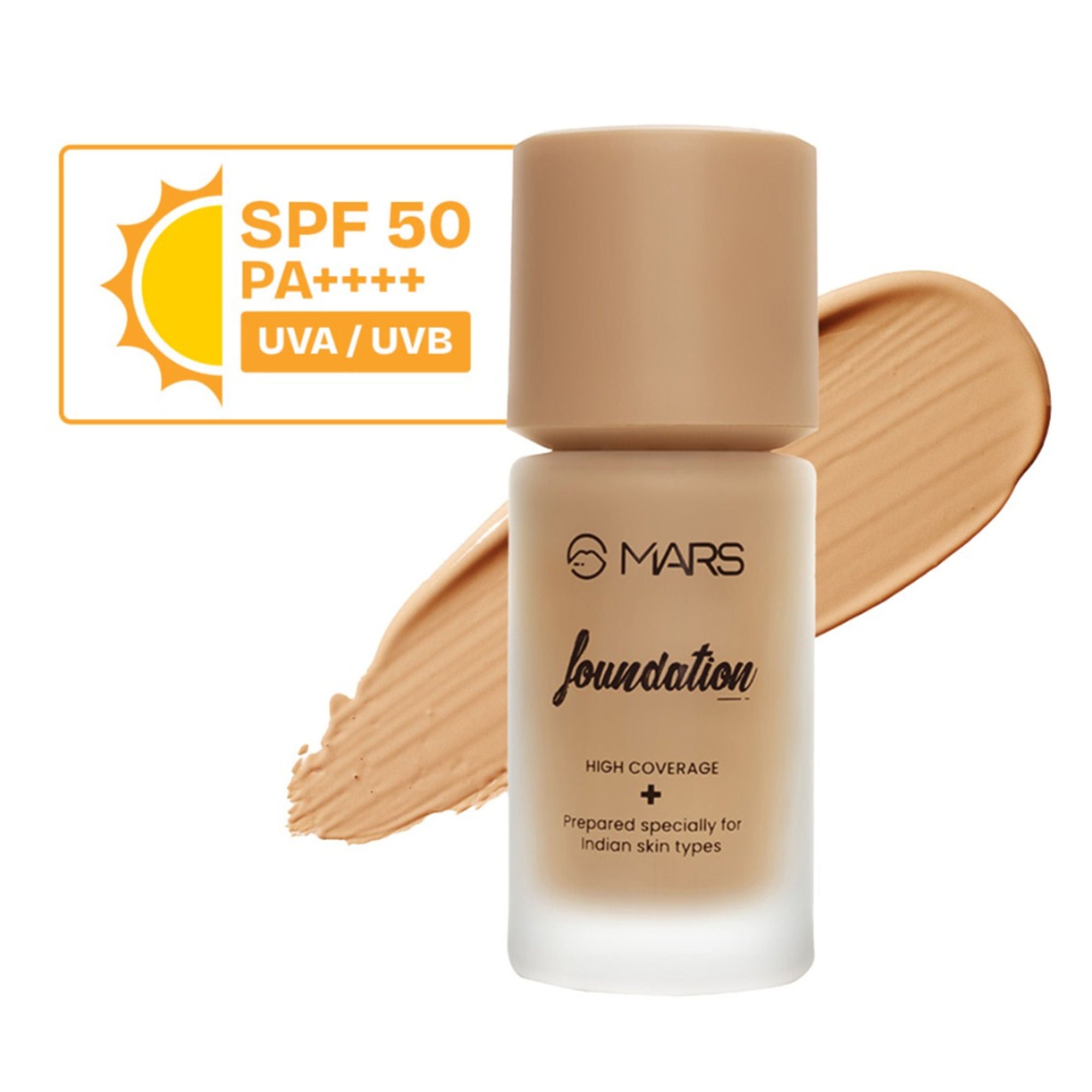 MARS Cosmetics SPF50 PA++++ High Coverage Liquid Foundation - 6.5 | Grocsy