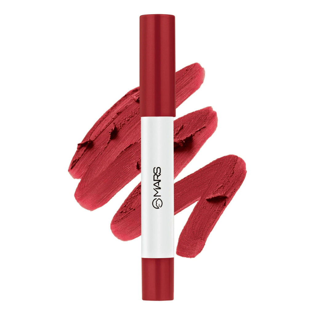 MARS Cosmetics Cloud Kiss Soft - Matte Lip Crayon - 12 Crimson Mist | Grocsy