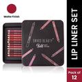 Swiss Beauty Bold Matt Lip Liner Pencil, Long-lasting , Matte Finish , Non-Drying - Pack of 12 | Grocsy