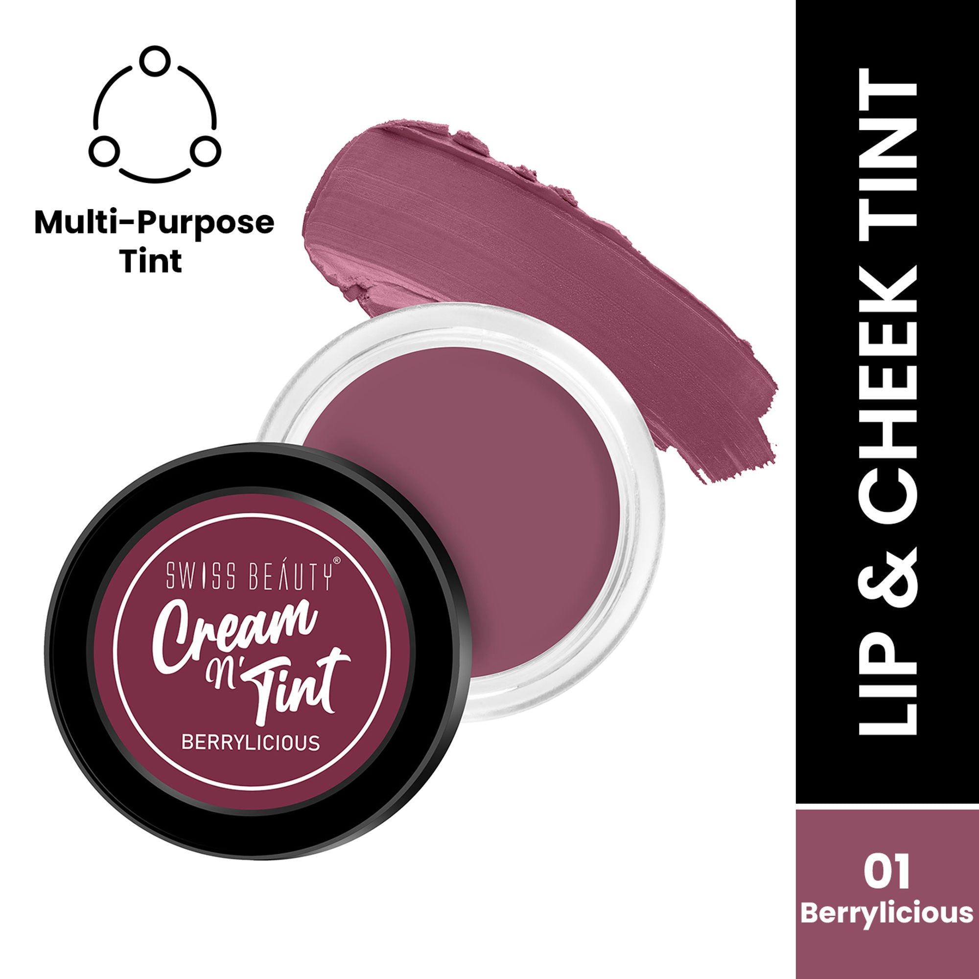 Swiss Beauty Lip & Cheek Cream - Berrylicious | Grocsy