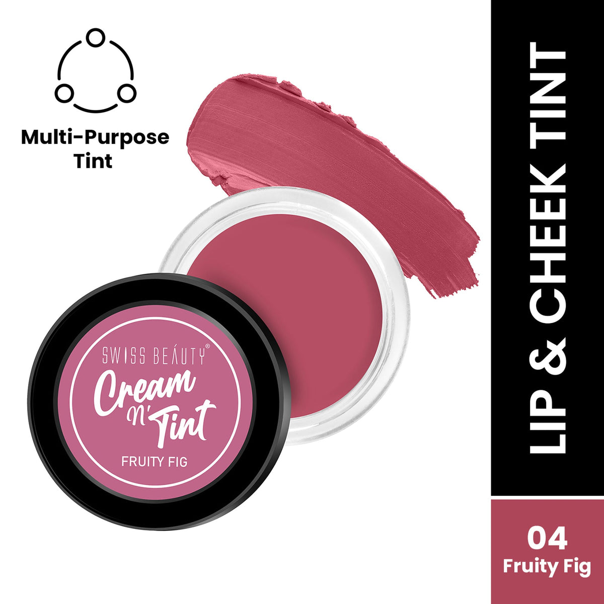Swiss Beauty Lip & Cheek Cream - Fruity Fig | Grocsy