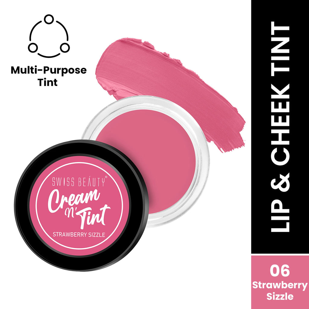 Swiss Beauty Lip & Cheek Cream - Strawberry Sizzle | Grocsy