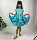 ArthLife Blue Unicorn Party Wear Dress | Grocsy