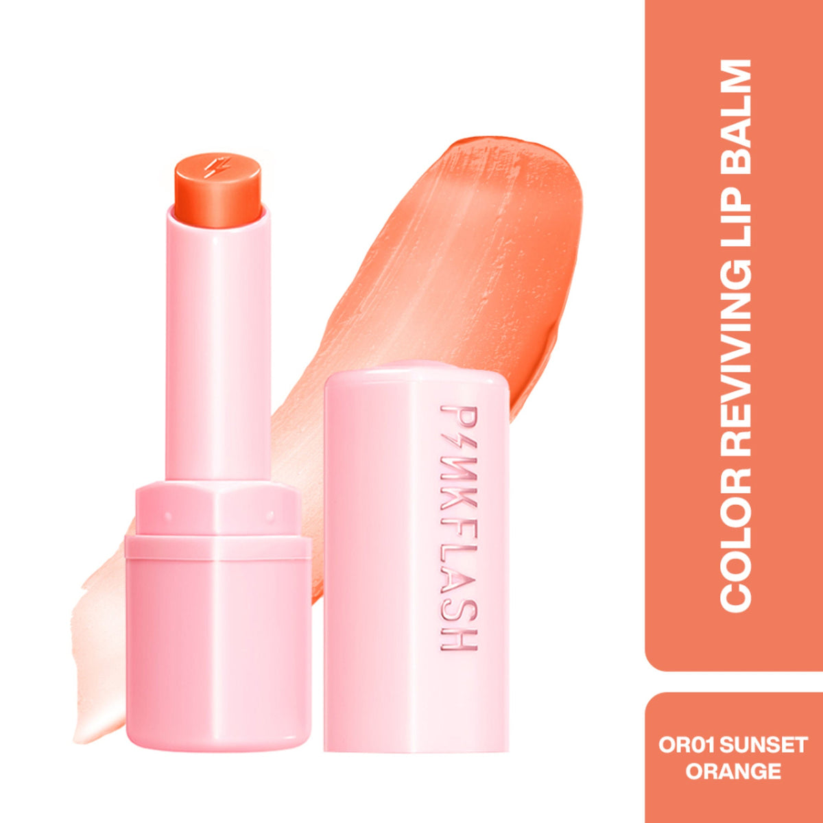 PINKFLASH Color Reviving Lip Balm - Or01 Sunset Orange | Grocsy