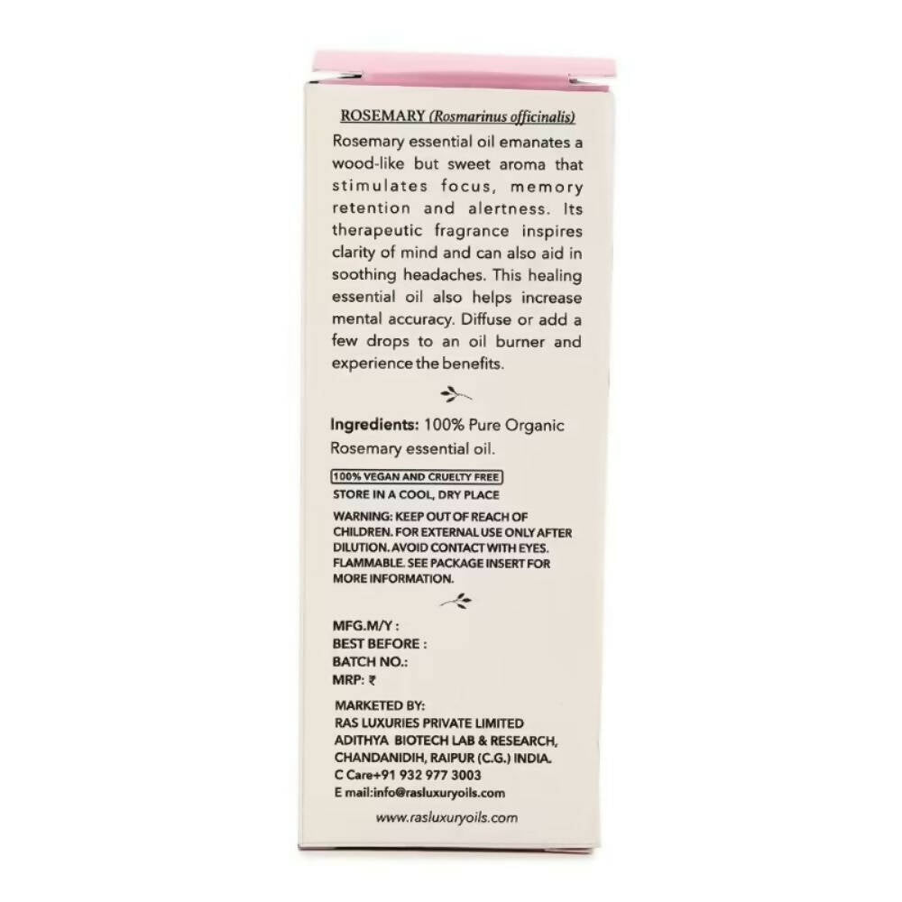 Ras Luxury Oils Rosemary Pure Essential Oil | Grocsy