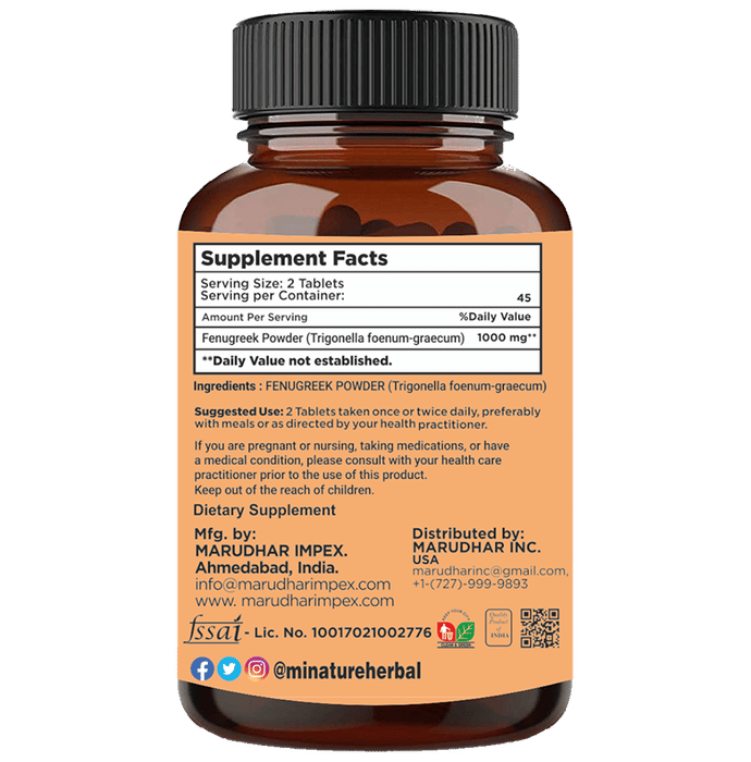Minature Fenugreek Tablets | Grocsy