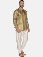 Sethukrishna Men Gold-Toned Ethnic Motifs Kurta with Pyjamas | Grocsy
