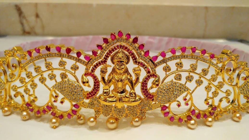 AD Ruby Temple Bridal Waist Belt | Grocsy