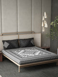 DDecor Live Beautiful Black & White 140 TC Cotton King Bedsheet & 2 Pillow Covers | Grocsy