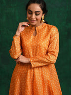 Aks Ethnic Motifs Keyhole Neck Flared Anarkali Kurta | Grocsy